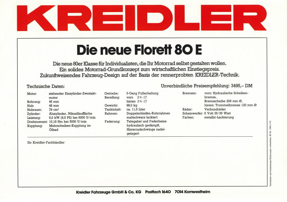 Kreidler Florett 80 E 1590.11-81 02